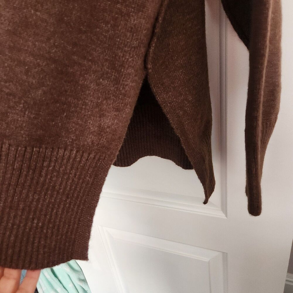 Commense Womens Turtleneck Knit Two Piece Set Loungewear Oversized Brown Medium - Picture 10 of 13